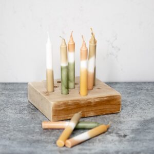 miniature dip dye candles